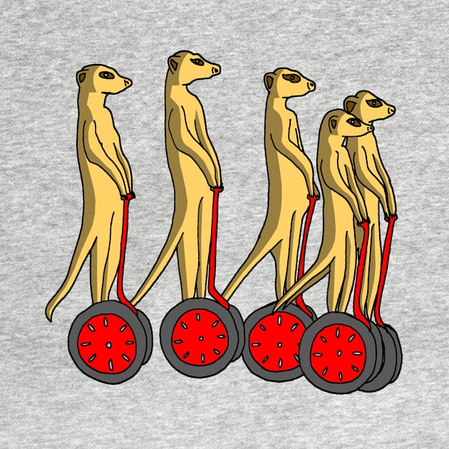 Meerkat on Segway Color by Reujken